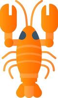 Lobster Flat Gradient  Icon vector