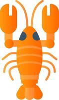 Lobster Flat Gradient  Icon vector