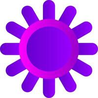 Sea Urchin Flat Gradient  Icon vector
