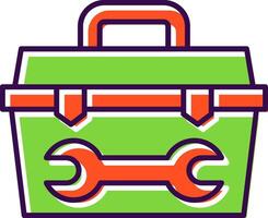 Toolbox Filled  Icon vector