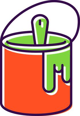 Tin with Paint Filled  Icon