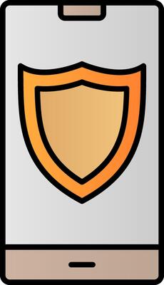 Shield Line Filled Gradient  Icon