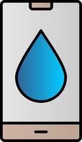 Water Drop Line Filled Gradient  Icon vector