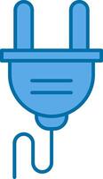 Plug Filled Blue  Icon vector