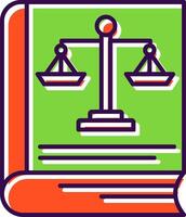 Law Book Filled  Icon vector