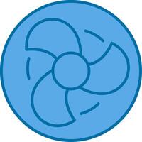 Fan Filled Blue  Icon vector