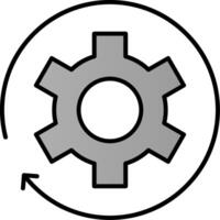 Setting Line Filled Gradient  Icon vector