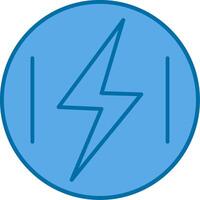 energía lleno azul icono vector