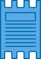 Ticket Filled Blue  Icon vector