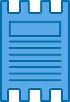 Ticket Filled Blue  Icon vector