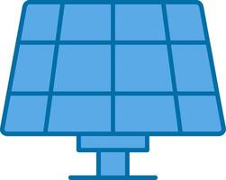 Solar Panel Filled Blue  Icon vector