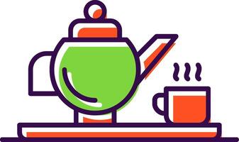 Teapot Filled  Icon vector