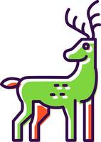 Reindeer Filled  Icon vector