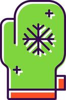 Mitten Filled  Icon vector