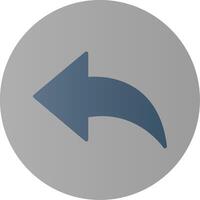 Previous Flat Gradient  Icon vector
