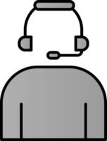 Headset Line Filled Gradient  Icon vector