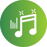 Musical Note Flat Gradient  Icon vector