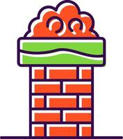 Chimney Top Filled  Icon vector