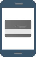 Mobile Banking Flat Gradient  Icon vector