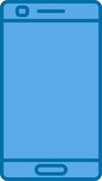 Mobile phone Filled Blue  Icon vector