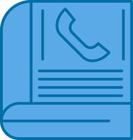 Contact Book Filled Blue  Icon vector