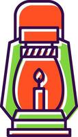 Gas Lamp Filled  Icon vector
