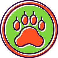 Pawprint Filled  Icon vector