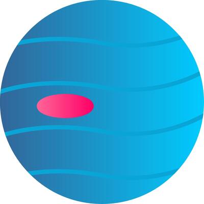 Planet Flat Gradient  Icon