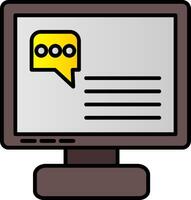 Chat Line Filled Gradient  Icon vector