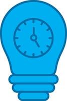 Time Management Filled Blue  Icon vector