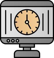 Time Management Line Filled Gradient  Icon vector