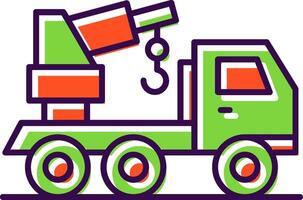 Crane Truck Filled  Icon vector