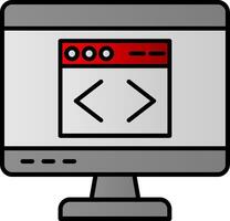 Web Line Filled Gradient  Icon vector