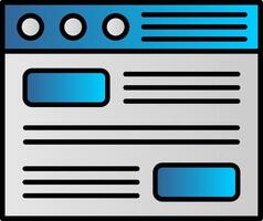 Process Line Filled Gradient  Icon vector