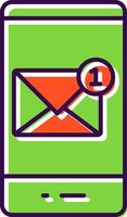 New Message Filled  Icon vector