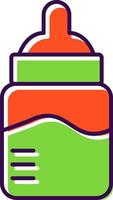 Baby Bottle Filled  Icon vector