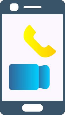 Video Call Flat Gradient  Icon