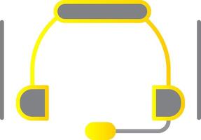 Headset Flat Gradient  Icon vector