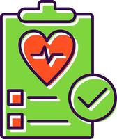 Health Check Filled  Icon vector