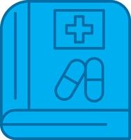 Medical Book Filled Blue  Icon vector