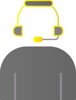 Headset Flat Gradient  Icon vector