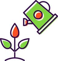 Watering Plants Filled  Icon vector