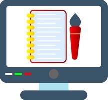 Sketchbook Flat Gradient  Icon vector
