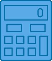 Calculator Filled Blue  Icon vector