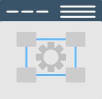 Settings Flat Gradient  Icon vector