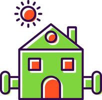 Farmhouse Filled  Icon vector