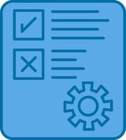 Document Filled Blue  Icon vector