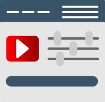 Video Editor Flat Gradient  Icon vector