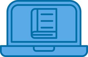 Online Learning Filled Blue  Icon vector