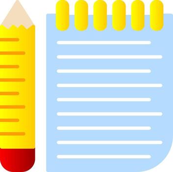 Note Flat Gradient  Icon vector